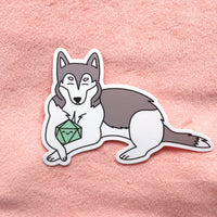 Husky D20 Dice Buddy Stickers