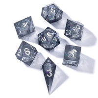 7-Set Captured Magic Rainbow-  Polyhedral Dice Set - Liquid Core