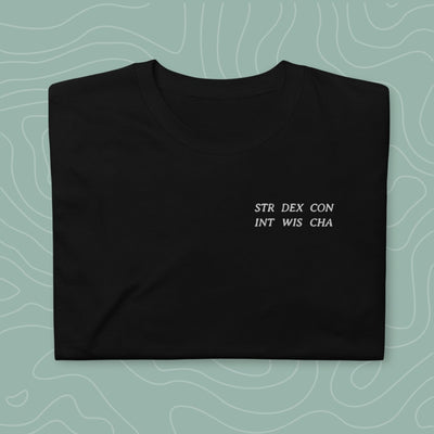 Ability Scores Embroidered Unisex T-Shirt