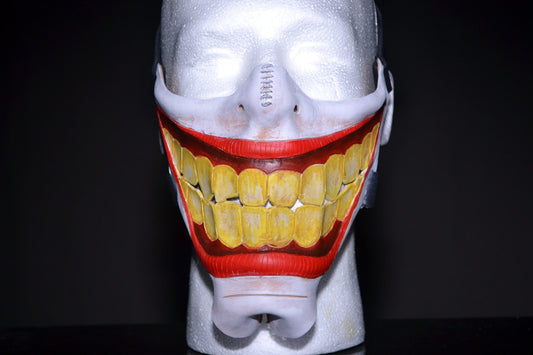 Smiling Handmade Genuine Leather Riding Mask