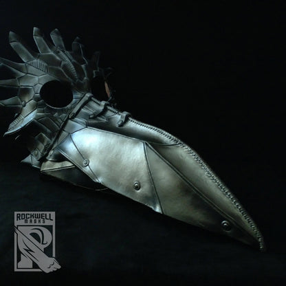 Large Raven Plague Doctor Handmade Genuine Leather Mask