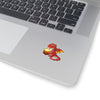 Dragon Breathing Fire on d20 Sticker