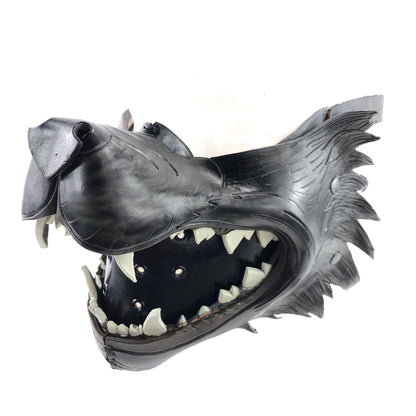 Black Wolf Handmade Genuine Leather Riding Mouth Mask