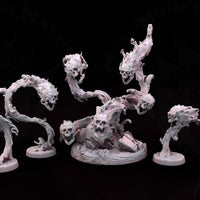 Possessed Flaming Skulls - mini monster mayhem - 32mm - 3d printed - miniatures