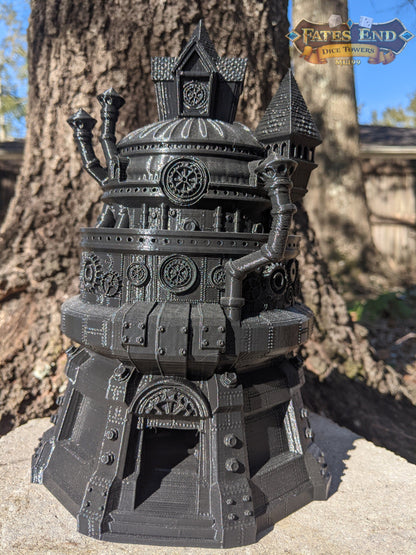 Artificer Theme Steampunk 3D Printed Dice Tower