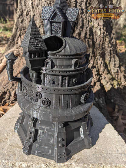 Artificer Theme Steampunk 3D Printed Dice Tower
