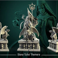 Diana 'Echo' Themera Diorama - 3d Printed Miniature (32 mm - 75mm)