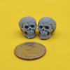 Forest skulls, set of 2 great for 6 inch and 7 inch scale dioramas, horror scenes, terrariums. Fun action figure accessories.