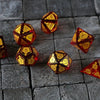 Health Potion Red Zircon Glass (And Box) Polyhedral Dice Set