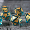 Mana Potion Blue Zircon Glass (And Box) Polyhedral Dice Set
