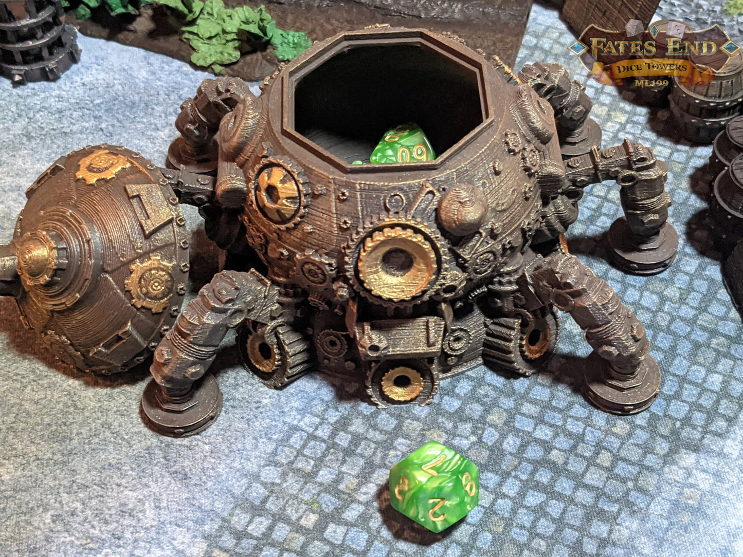Octo-Tank Steampunk 3D Printed Dice Box