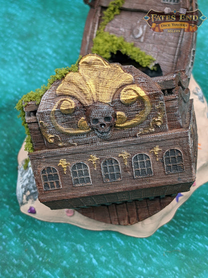 Pirate Ship 3D Printed Dice Tower