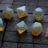 Dragon Shield Gemstone Opalite (And Box) Dice Set