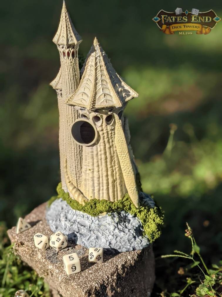Skeletal Dragon Necromancer Lich 3D Printed Dice Tower