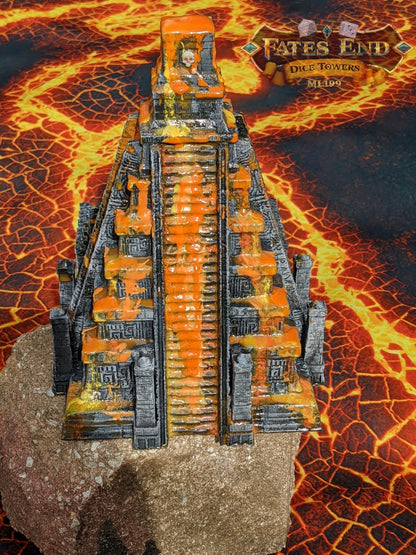 Aztec Style Temple 3D Printed Dice Tower - Fate's End Collection