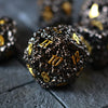 Skulls Hollow Metal Dice Set Black/Gold