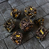 Skulls Hollow Metal Dice Set Black/Gold