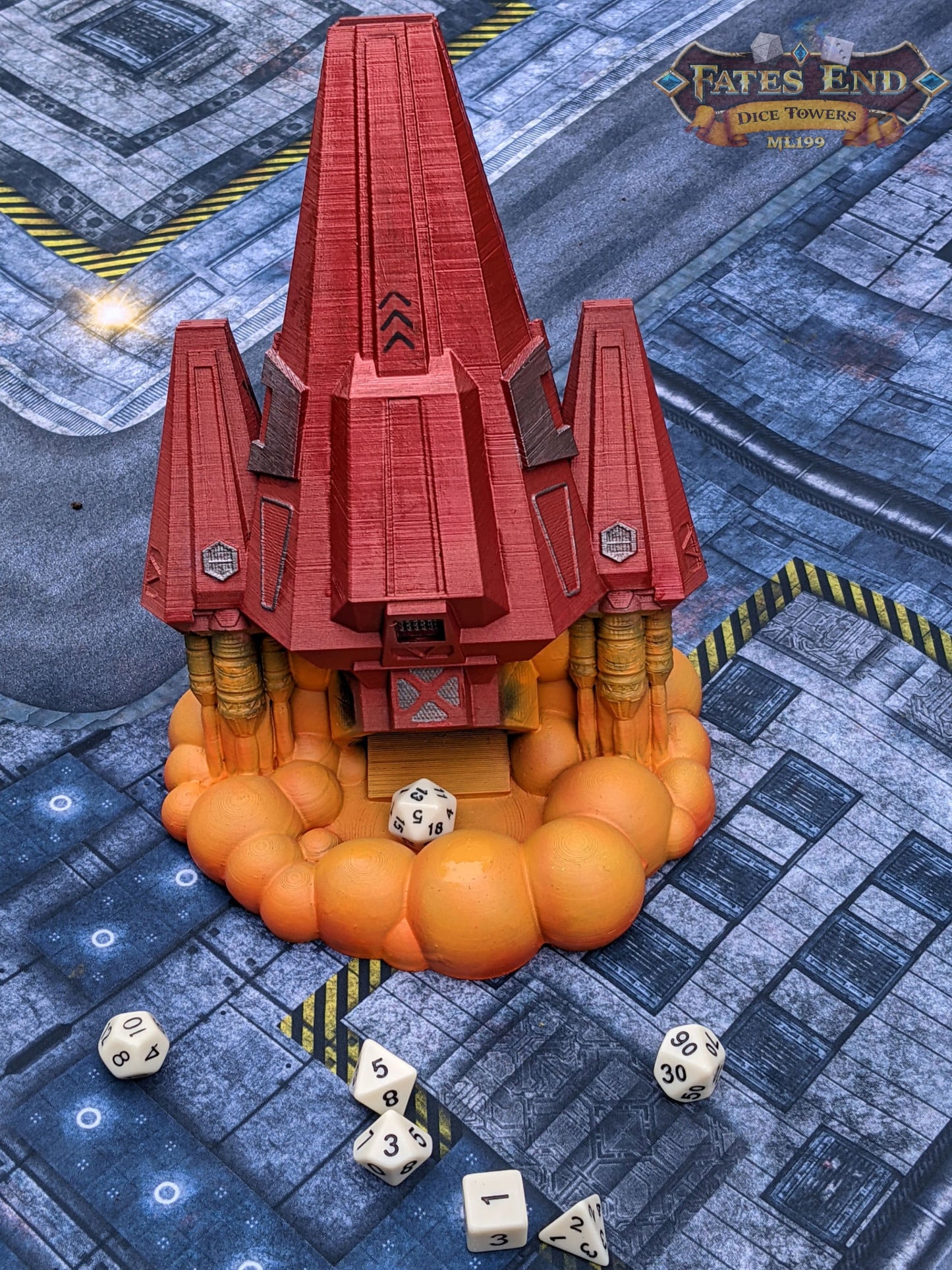 Space Ship 3D Printed Dice Tower