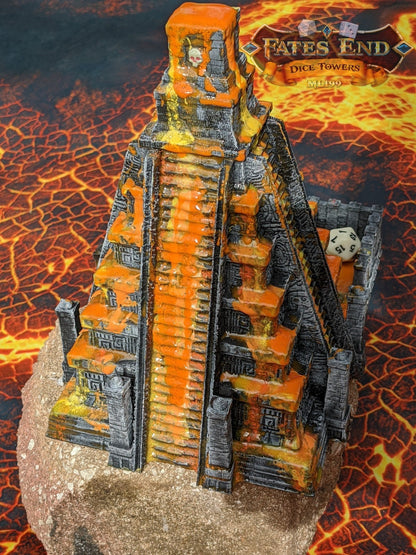 Aztec Style Temple 3D Printed Dice Tower - Fate's End Collection