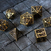 Medusa Bronze Hollow Metal Dice Set Tabletop Gaming