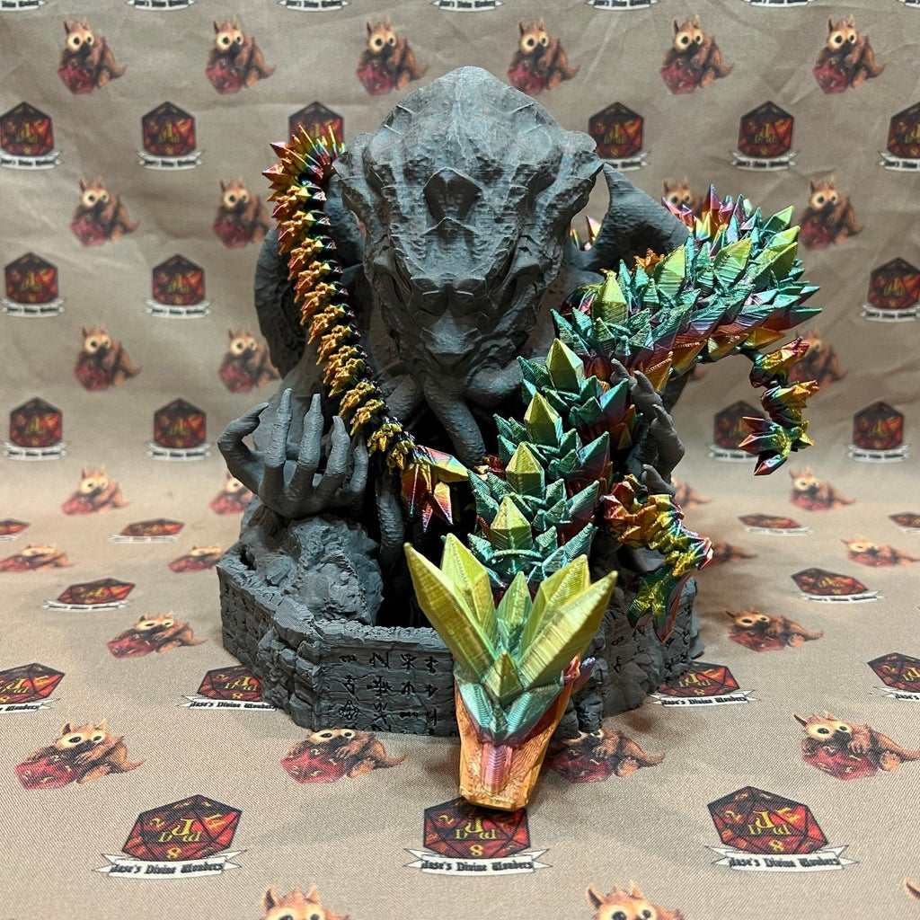 Articulated Crystal Dragon, 3D printed, flexi dragon – Open Gaming Store