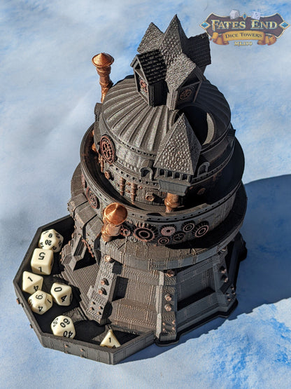 Artificer Theme Steampunk 3D Printed Dice Tower