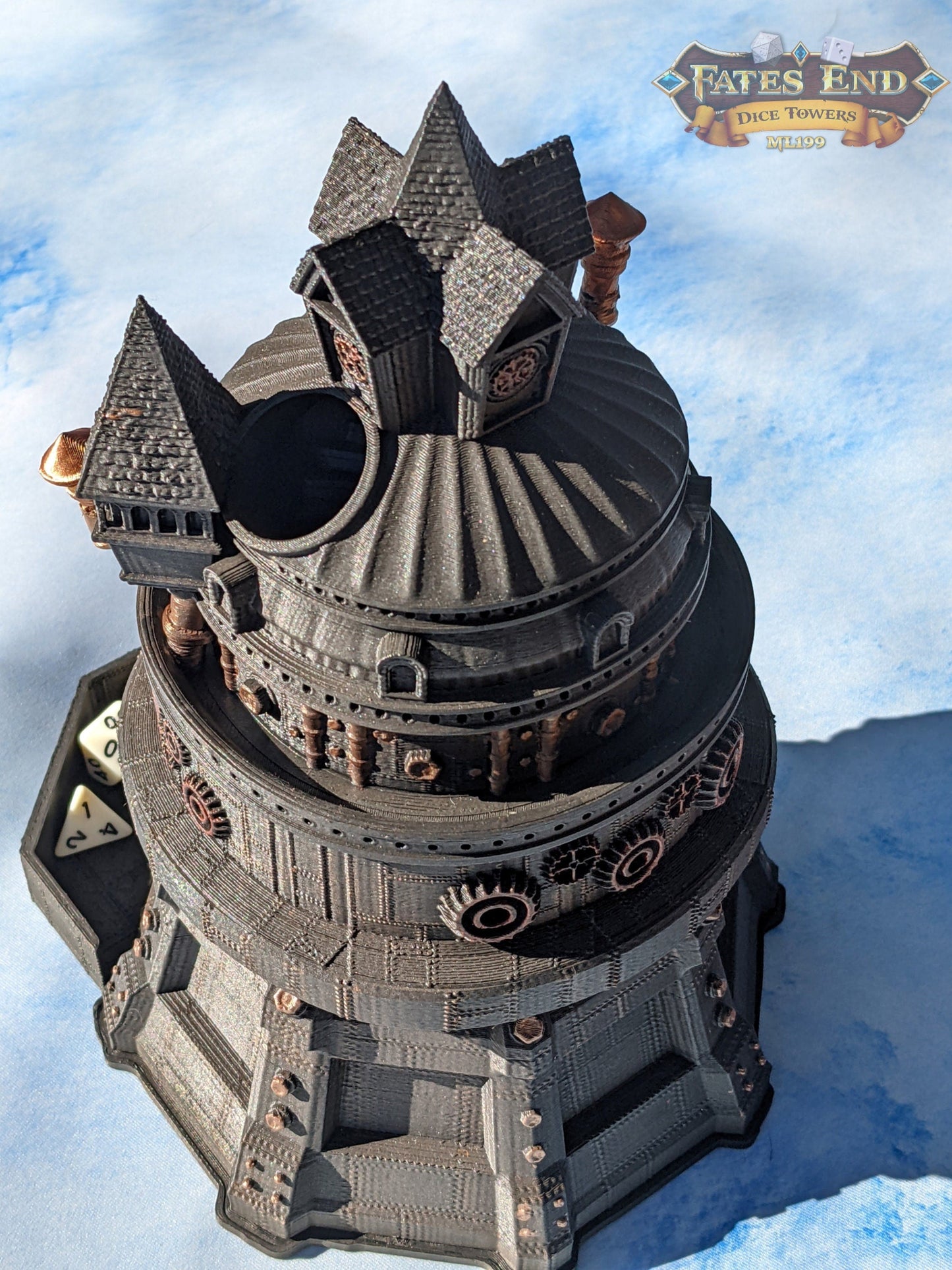 Artificer Theme Steampunk 3D Printed Dice Tower