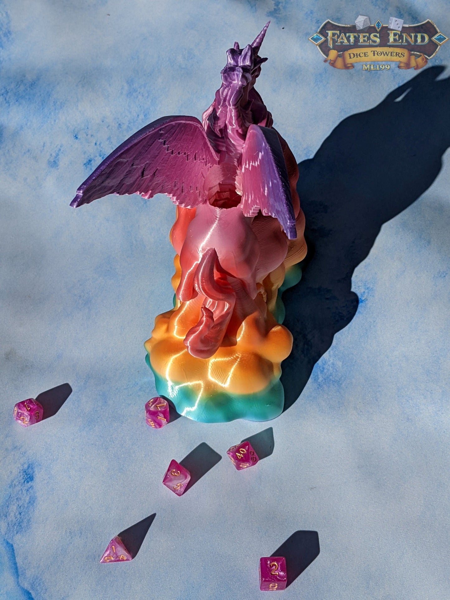 Alicorn & Unicorn 3D Printed Dice Tower- Fate's End Collection