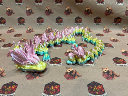 Articulated Easter Dragon, 3D printed, flexi dragon