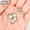 Human skull replica, 1:24 Scale tiny great for dioramas, miniature horror props, dice making and dollhouse accessories (set of 5)