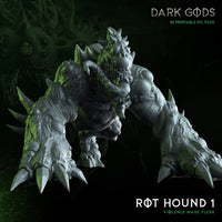 Rot Hound of mordeath - Dark Gods - 3d Printed - 32MM - fantasy - tabletop - RPG - miniature - dnd - pathfinder - 40k proxu