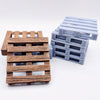 Faux Wood Pallet - 1:24 scale miniature realistic skid for garage warehouse action figure diorama landscape, dollhouse, craft (2 pallets)