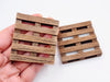 Faux Wood Pallet - 1:24 scale miniature realistic skid for garage warehouse action figure diorama landscape, dollhouse, craft (2 pallets)