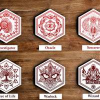 Hexagonal Faux Leather Dice Vault