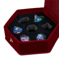 Hexagonal Faux Leather Dice Vault