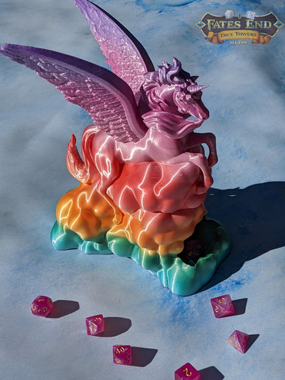 Alicorn & Unicorn 3D Printed Dice Tower- Fate's End Collection