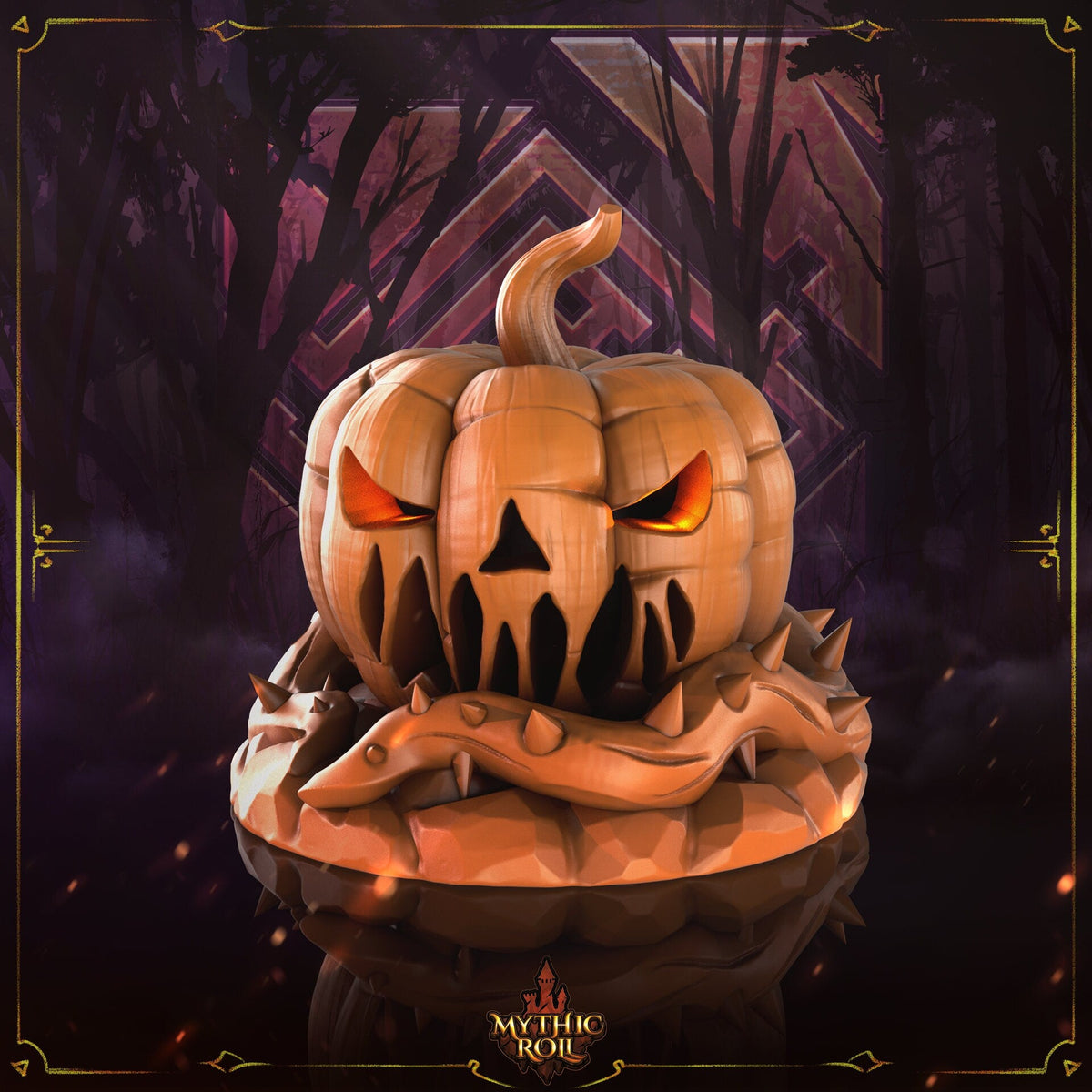 Pumpkin Jack O' Lantern 3D Printed Dice Jail