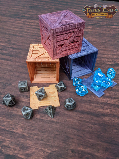 Wooden Crate 3D Printed Dice Box/Dice Jail/Dice Vault
