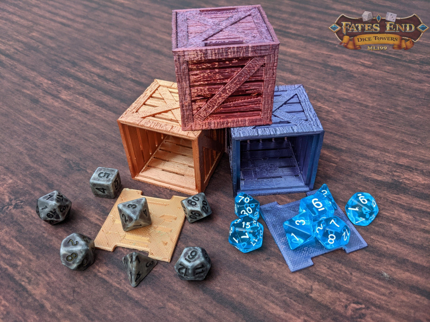 Wooden Crate 3D Printed Dice Box/Dice Jail/Dice Vault