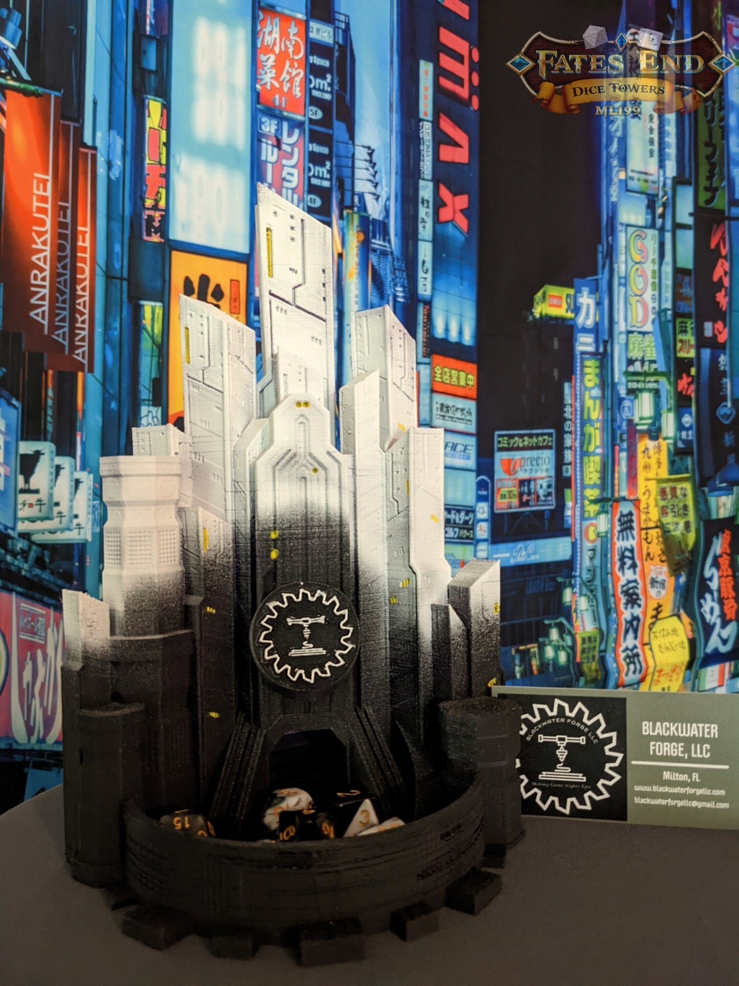 Blackwater Forge LLC Cyberpunk Dice Tower