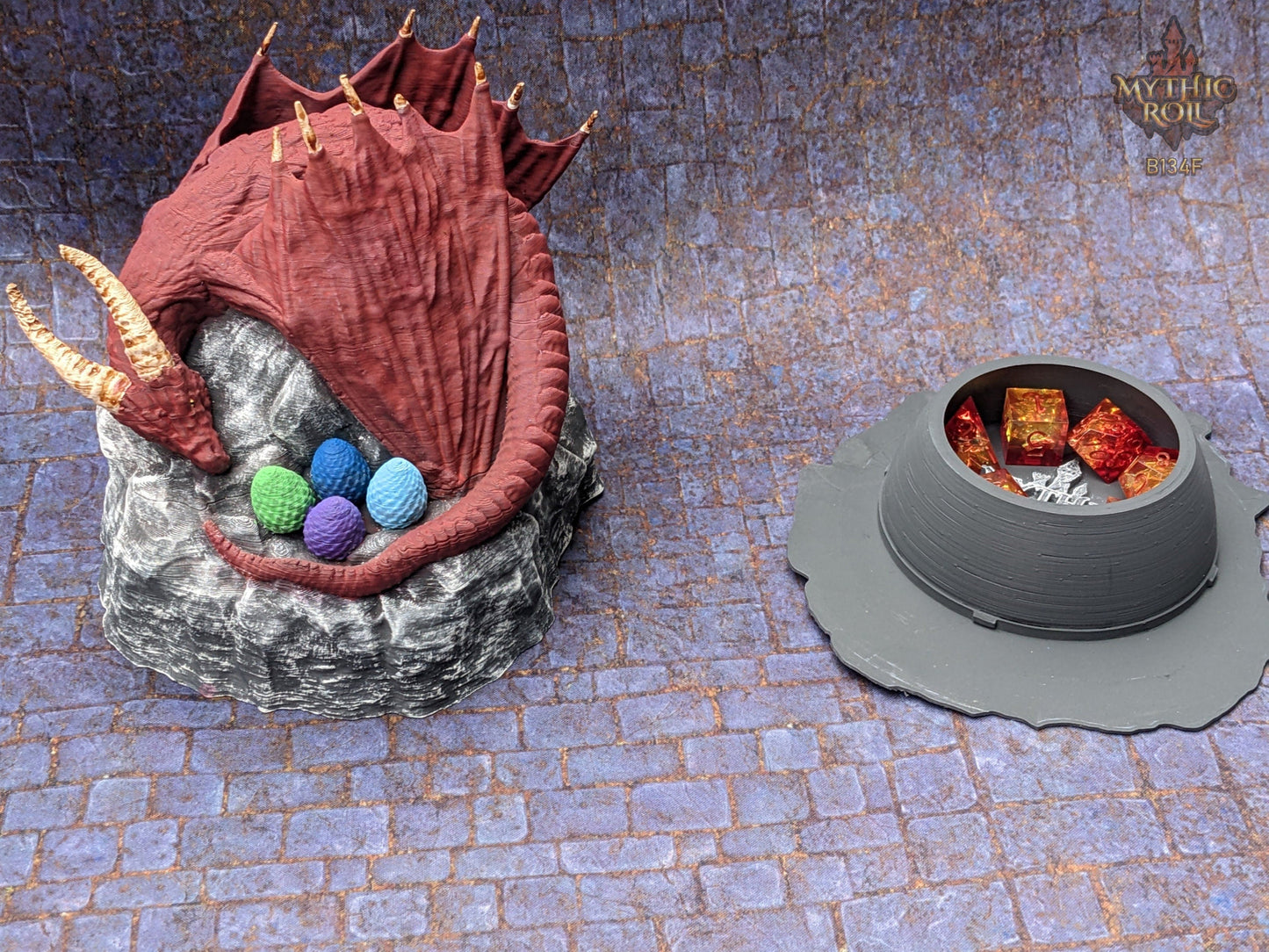 Dragon's Egg Nest 3D Printed Dice Jail