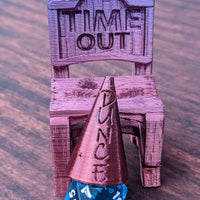 Time Out Chair & Dunce Cap 3D Printed Dice Jail