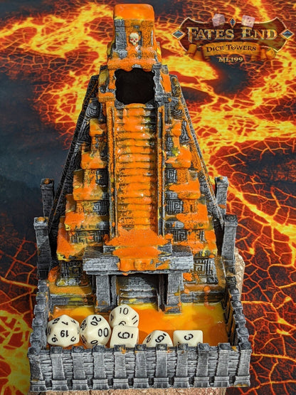 Aztec Style Temple 3D Printed Dice Tower - Fate's End Collection