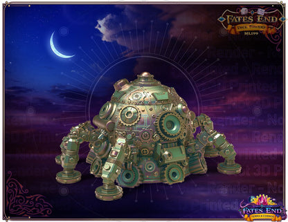 Octo-Tank Steampunk 3D Printed Dice Box