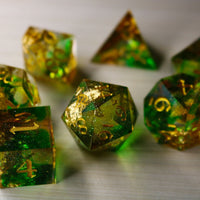 Nebula Handmade Sharp Edge Resin Dice Set RPG Game DND MTG Tabletop Gaming