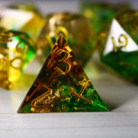 Nebula Handmade Sharp Edge Resin Dice Set RPG Game DND MTG Tabletop Gaming