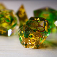 Nebula Handmade Sharp Edge Resin Dice Set RPG Game DND MTG Tabletop Gaming