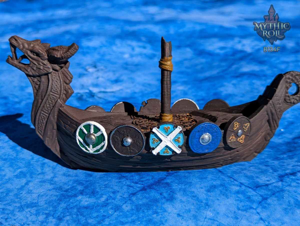 Viking Longboat-Dice Box/Dice Jail/Dice Vault
