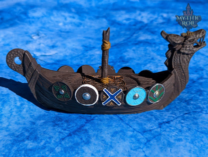 Viking Longboat-Dice Box/Dice Jail/Dice Vault