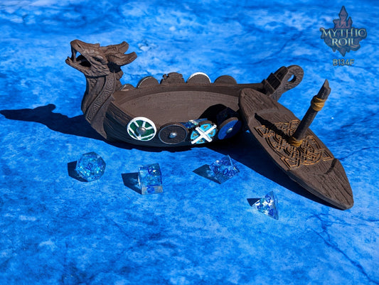 Viking Longboat-Dice Box/Dice Jail/Dice Vault